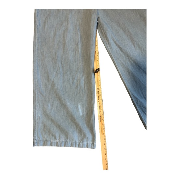 Wrangler Drawstring Chambray Wide Leg Pants Size XL KD1 - Picture 2 of 5